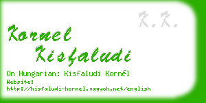 kornel kisfaludi business card